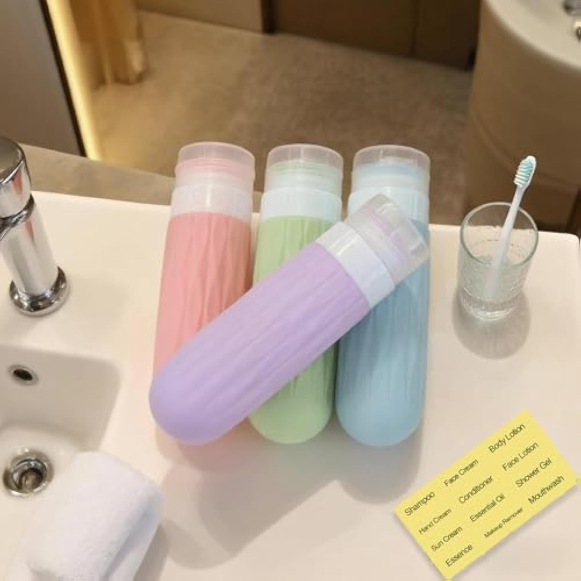 Travel Bottles for Toiletries, TSA Approved Silicone Containers